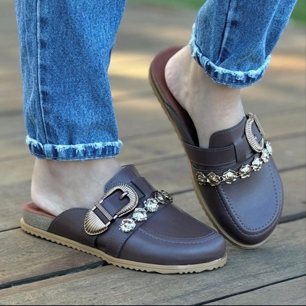 Mule Moleca Marrom